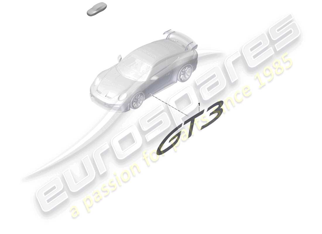 porsche 2025 (992-2 gt3) film décoratif gt3 diagramme des pièces