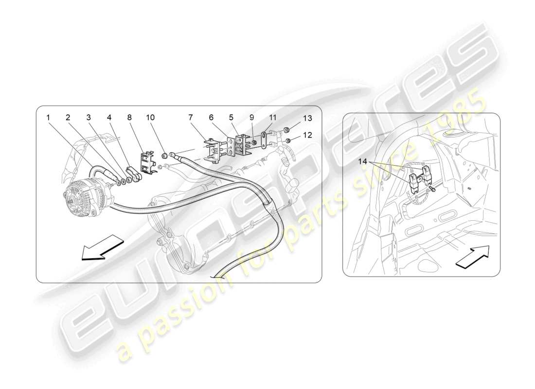 maserati grancabrio mc (2013) câblage principal schéma des pièces