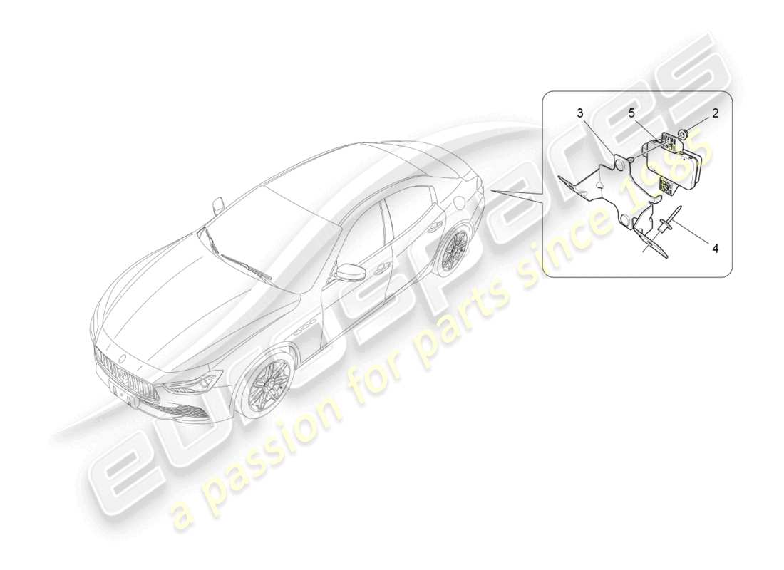 maserati ghibli (2018) système de surveillance de la pression des pneus schéma des pièces