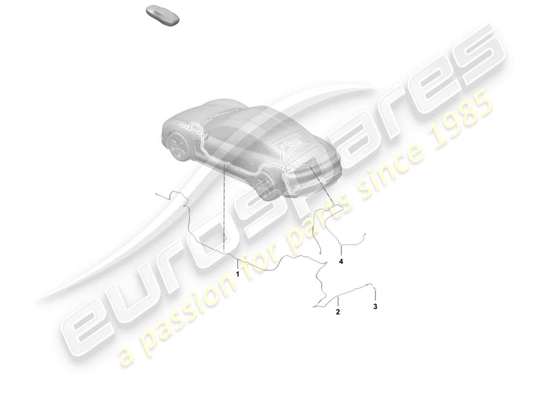 porsche 2025 (taycan 9j1-2) tuyau/conduite flexible caméra de recul essuie-glace de lunette arrière schéma des pièces