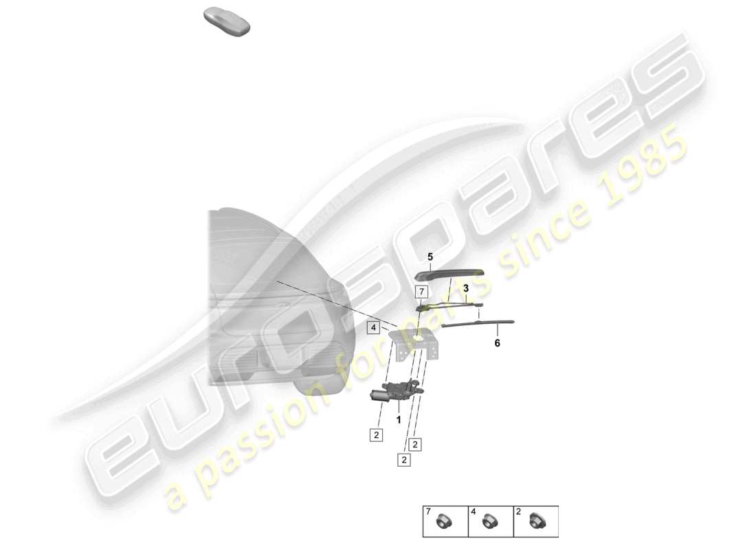 un schéma de pièces du catalogue de pièces porsche 2026 (macan-e)