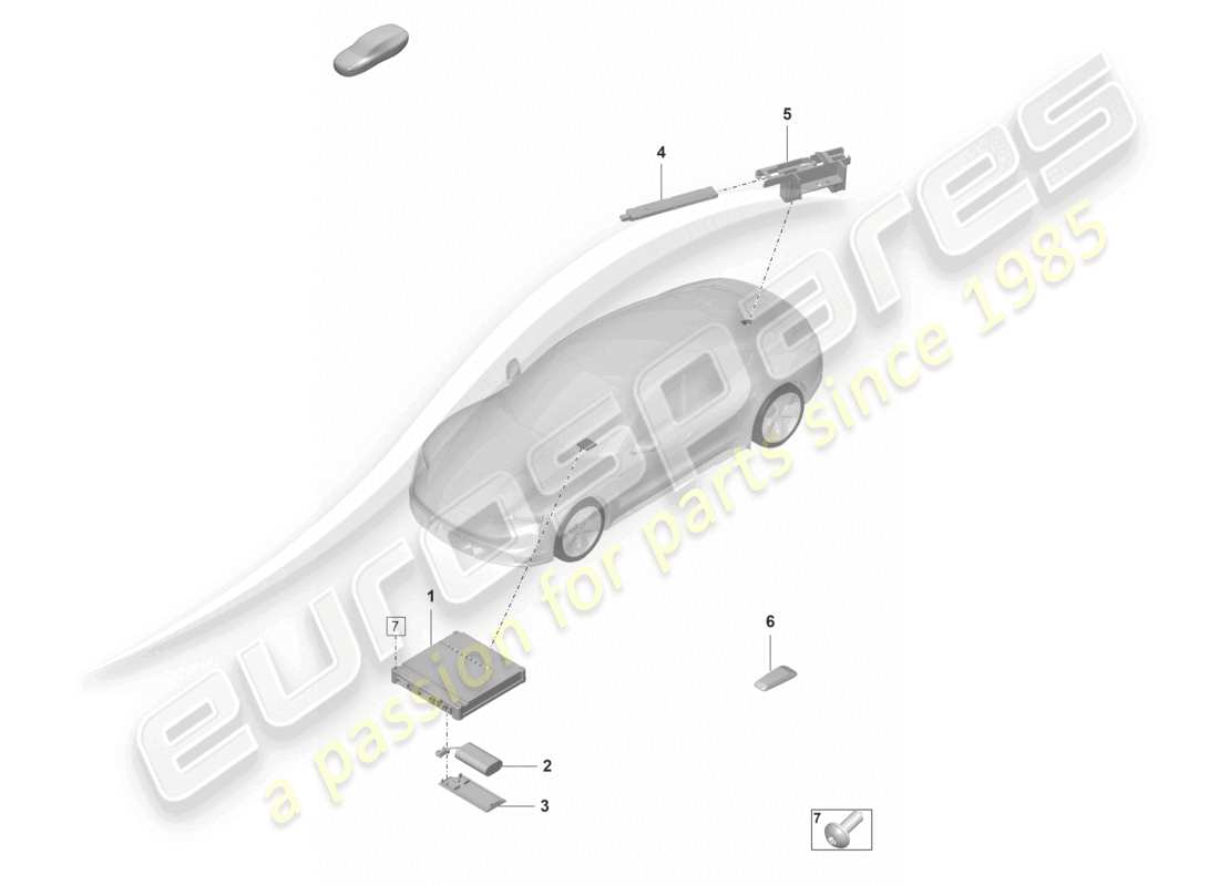 porsche 2022 (taycan 9j1-1) unité de commande pour module d'appel d'urgence et unité de communication d - mj 2022>>- mj 2022 schéma des pièces