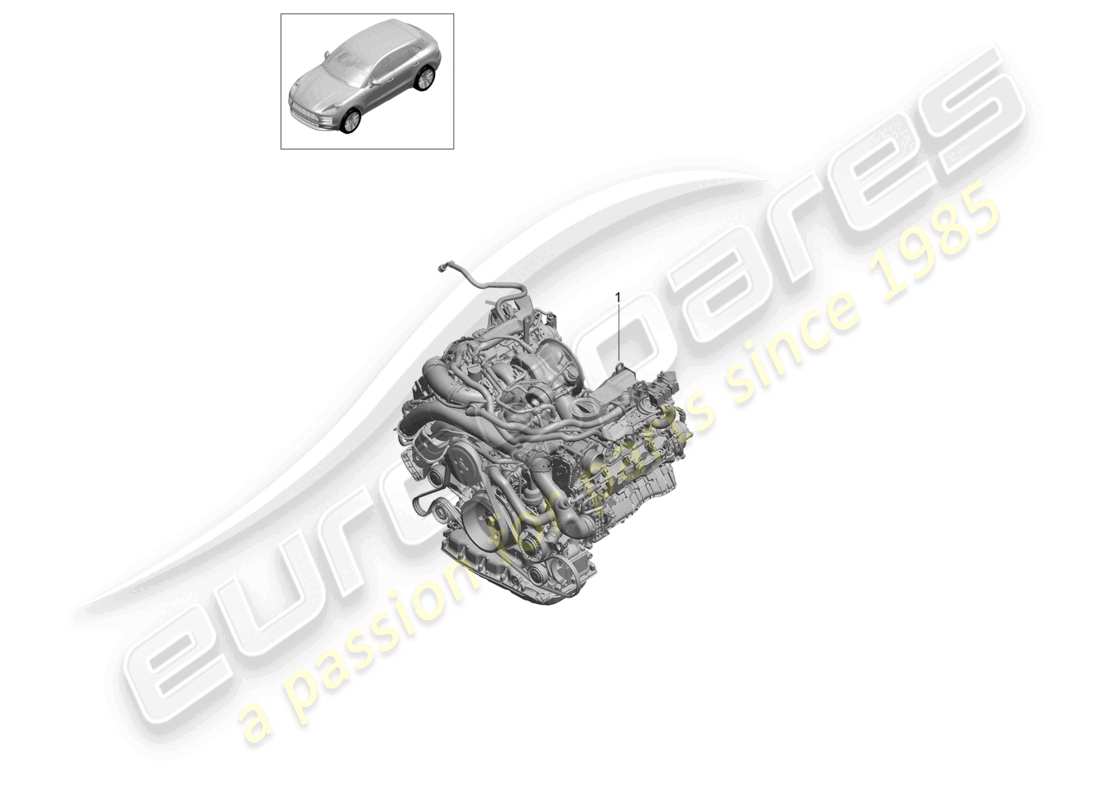 porsche 2024 (macan) schéma des pièces du moteur de remplacement (complet)