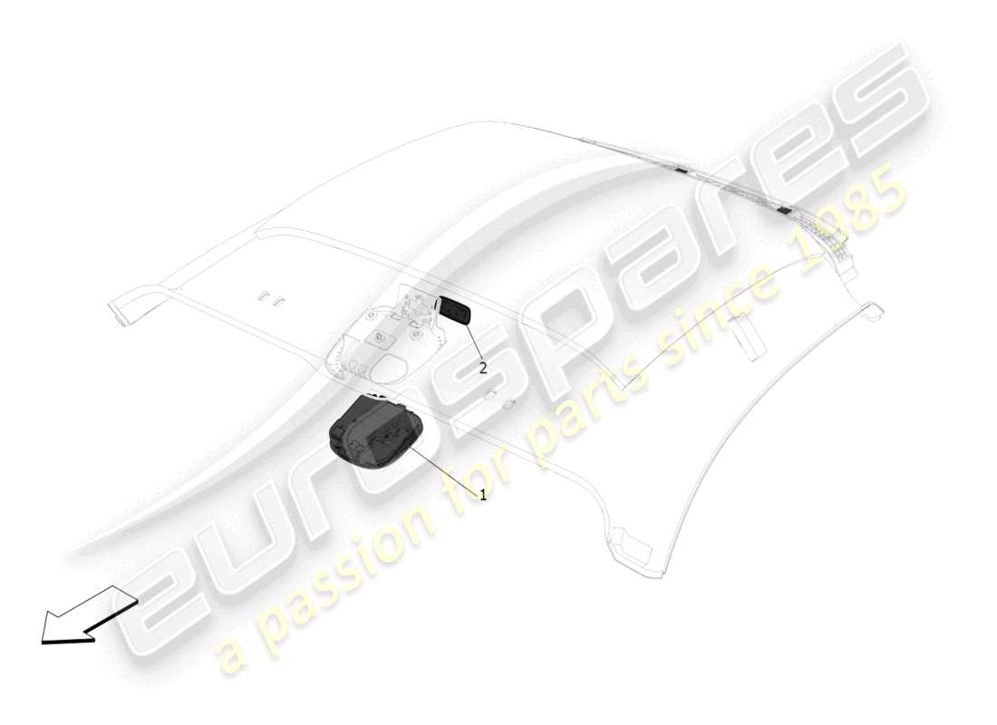 maserati mc20 (2023) dispositifs internes du véhicule schéma des pièces