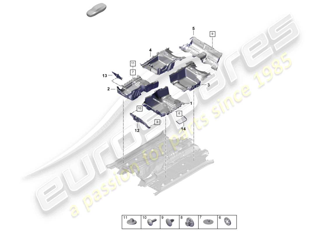 schéma de pièce contenant le numéro de pièce 976863007d blk