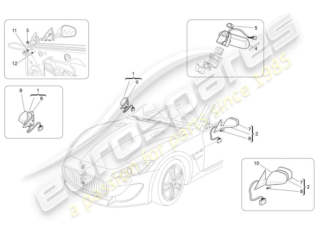 un schéma de pièces du catalogue de pièces maserati granturismo mc stradale (2011)