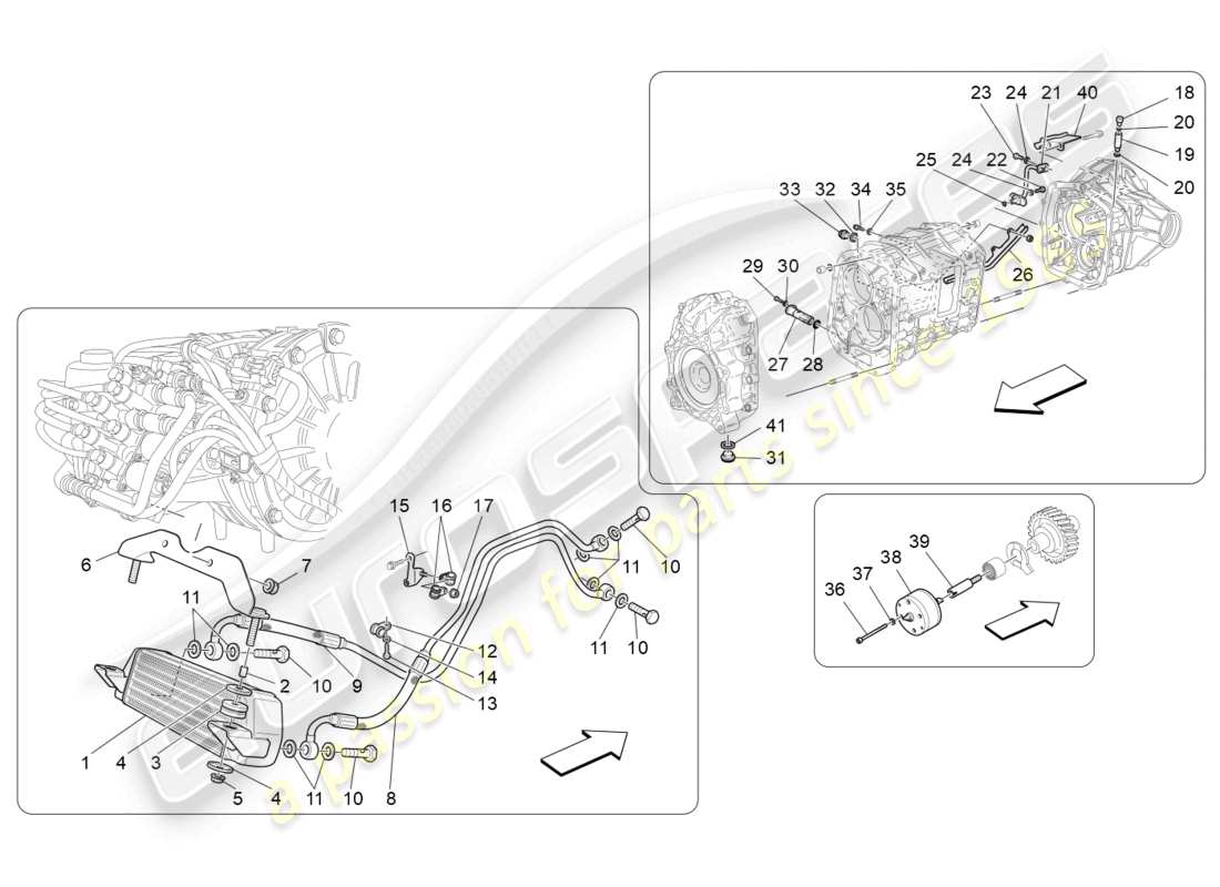 un schéma de pièces du catalogue de pièces maserati granturismo mc stradale (2011)