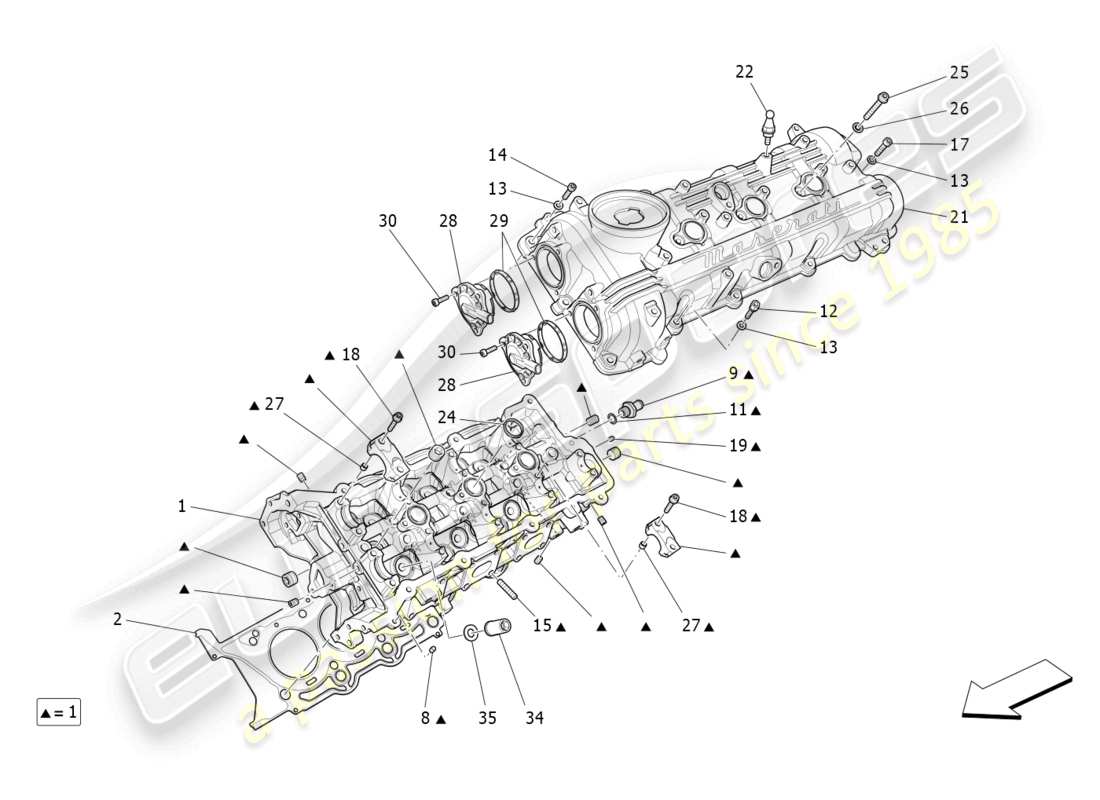 un schéma de pièces du catalogue de pièces maserati levante modena s (2022)