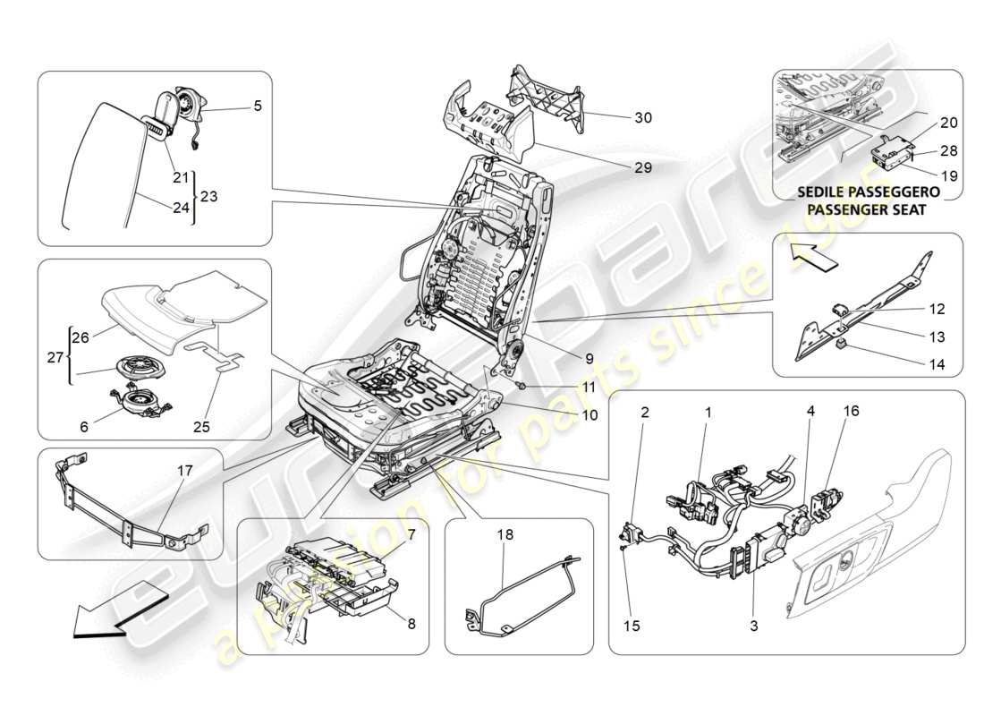 un schéma de pièces du catalogue de pièces maserati levante trofeo (2020)