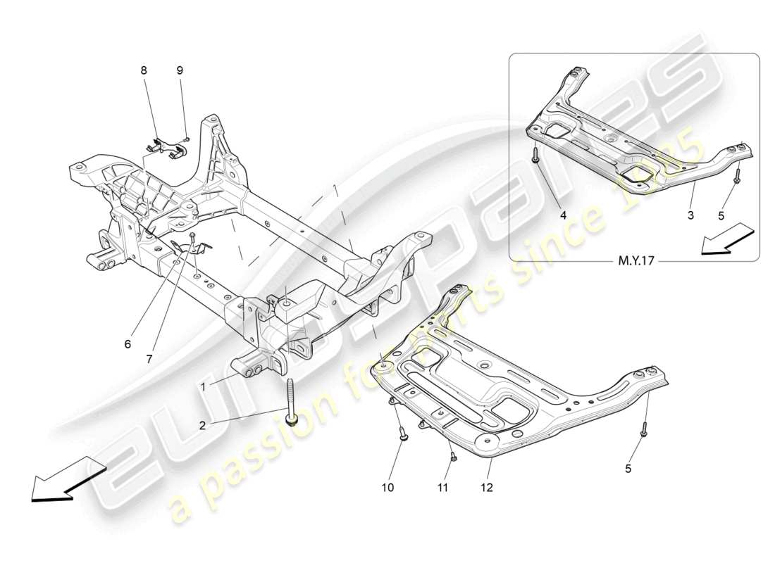 un schéma de pièces du catalogue de pièces maserati levante gts (2020)