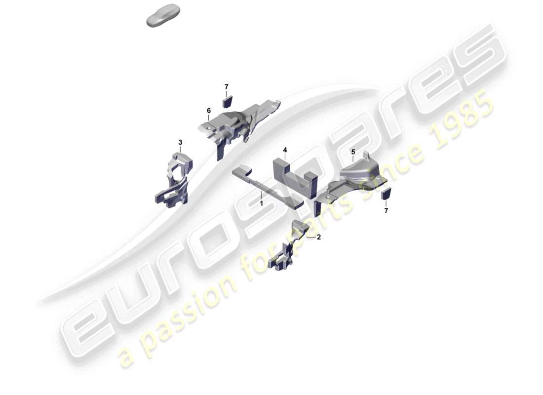 porsche 2024 (992-2) diagramme des pièces du corps d'amortissement de l'amortisseur de bruit