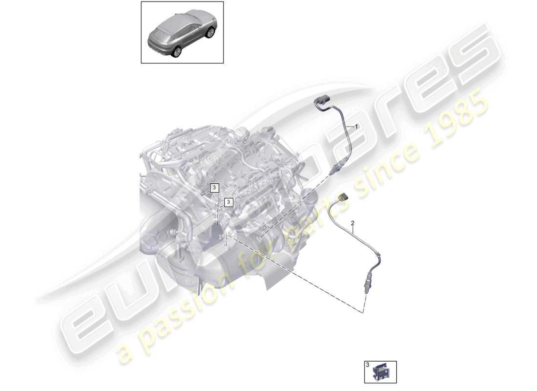 porsche 2021 (macan) sonde lambda capteur de température schéma des pièces