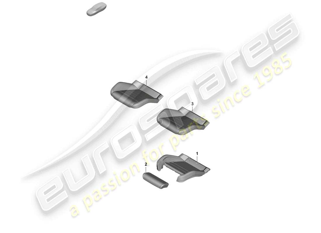 porsche 2024 (panamera 976) pièce en mousse housse de siège siège confort diagramme des pièces