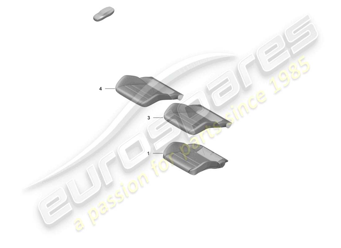 porsche 2024 (992-1) pièce en mousse housse de siège siège sport pour modèles avec ventilation de siège diagramme des pièces