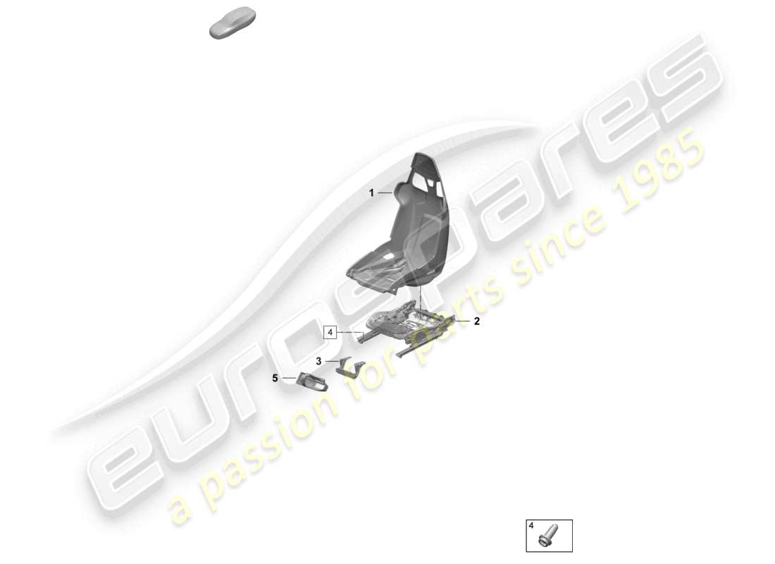 porsche 2026 (taycan 9j1-2) siège baquet coque de siège schéma des pièces