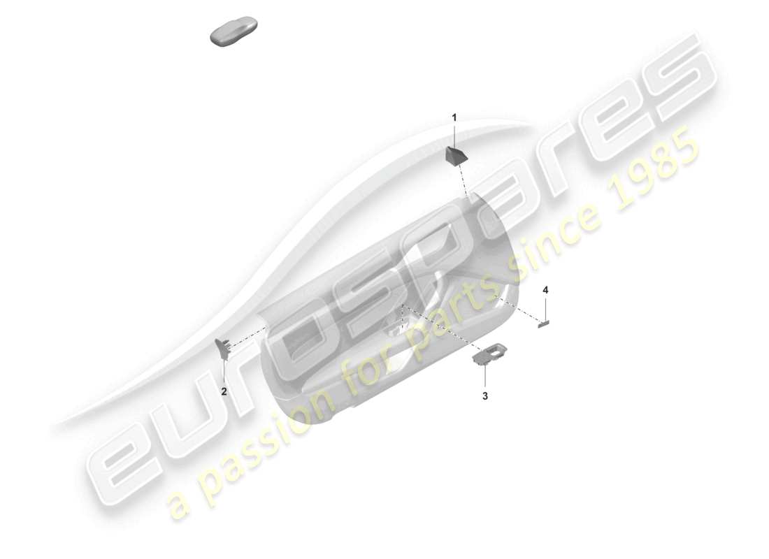 porsche 2023 (992-1 gt3/rs/st) panneau de porte accessoires diagramme des pièces
