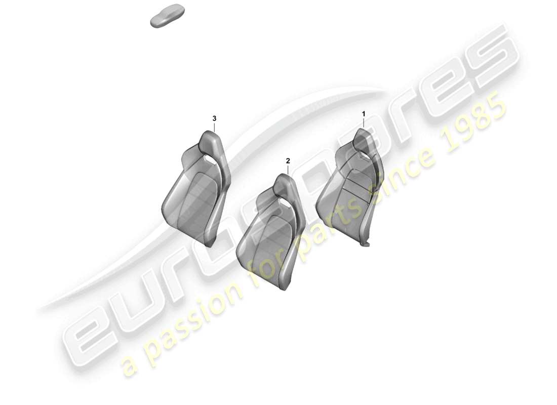 porsche 2026 (panamera 976) pièce en mousse housse de dossier siège sport schéma des pièces