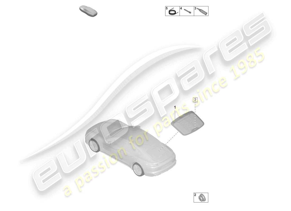 porsche 2021 (panamera 971-2) fenêtre arrière schéma des pièces