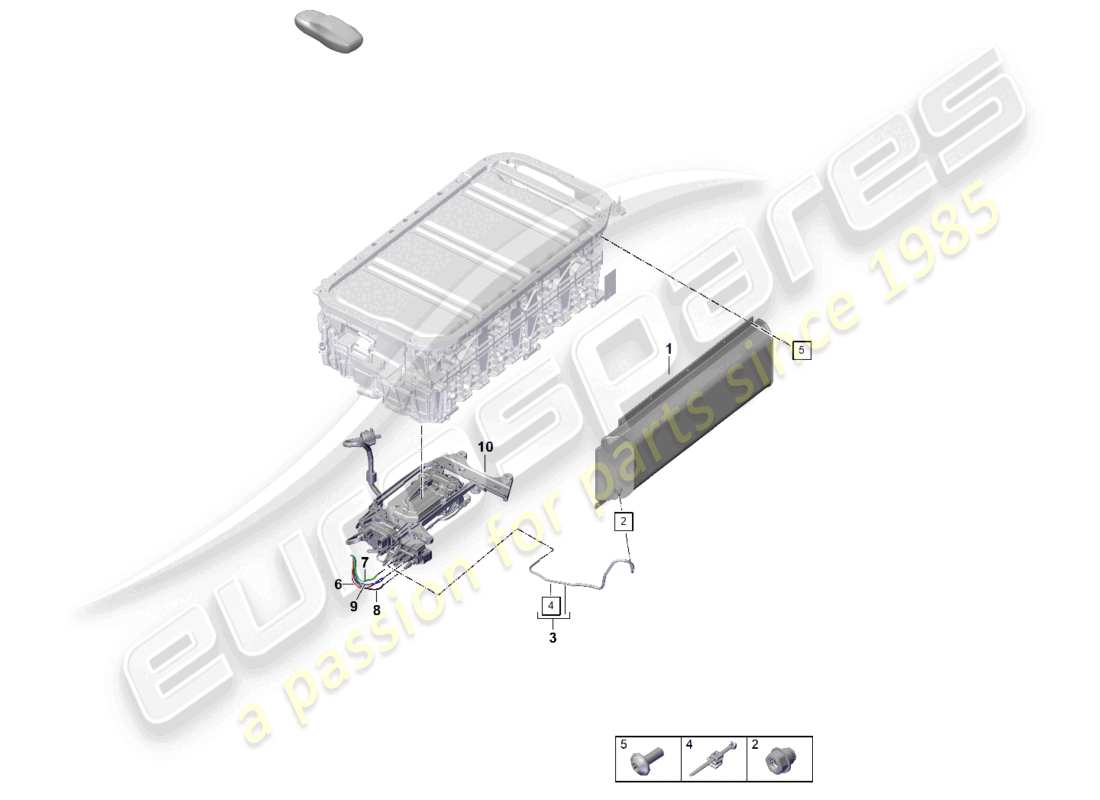 porsche 2024 (panamera 976) diagramme des pièces de la conduite d'air de l'accumulateur de pression