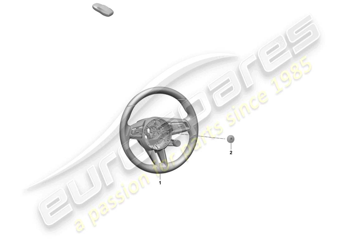 porsche 2025 (macan-e) multifonction. roue sport (cuir) schéma des pièces