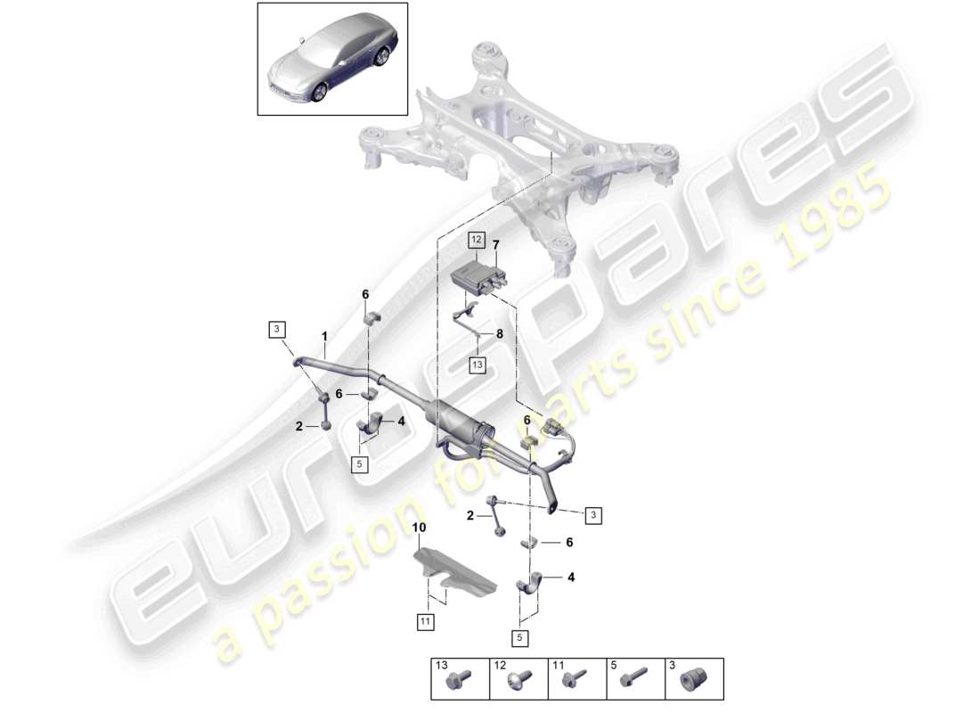 porsche 2021 (panamera 971-1) unité de commande de barre anti-roulis pour stabilisation active du roulis schéma des pièces