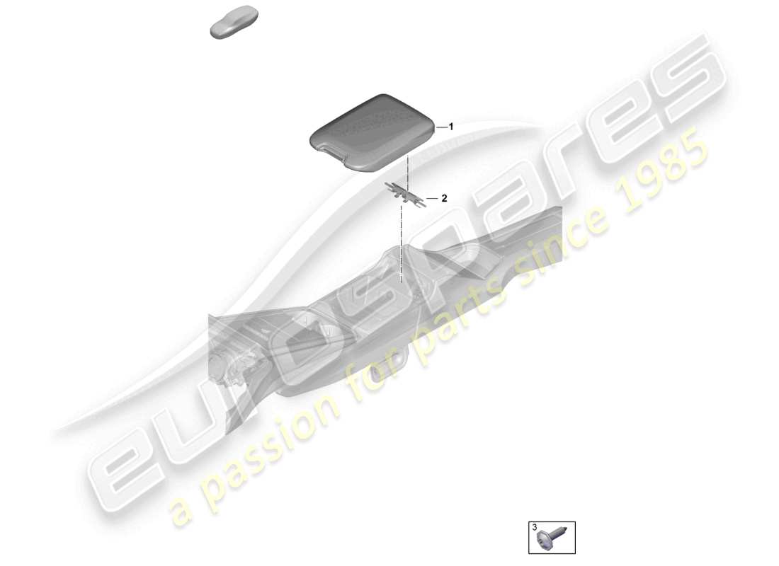 porsche 2024 (panamera 976) accoudoir avant avec inscription console centrale panamera panamera 4 panamera 4s schéma des pièces