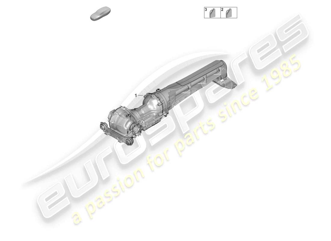 porsche 2022 (992-1 turbo / s) schéma des pièces du liquide de transmission du différentiel de l'essieu avant
