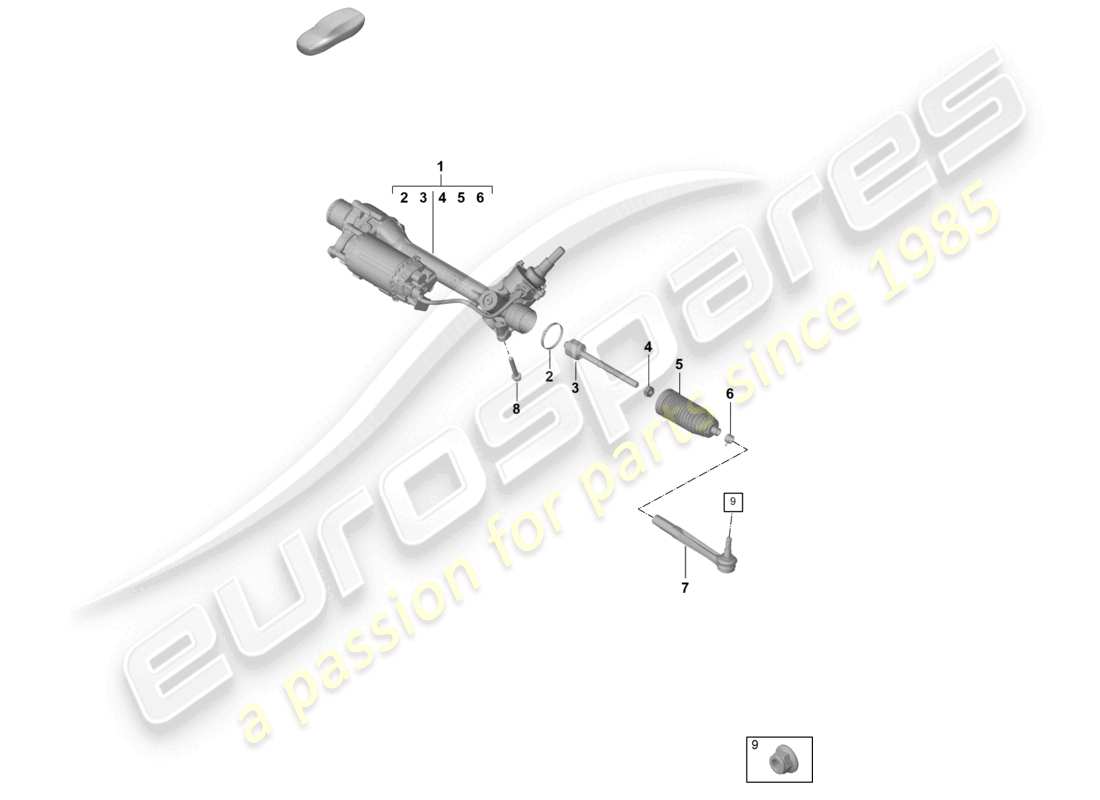 porsche 2024 (992-2) mécanisme de direction schéma des pièces
