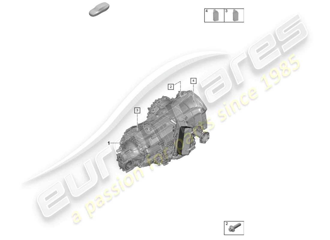 porsche 2022 (992-1 turbo / s) 8-speed boîte de vitesses à double embrayage - pdk - diagramme des pièces du liquide de transmission
