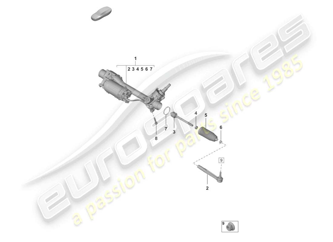 porsche 2023 (992-1 gt3/rs/st) mécanisme de direction schéma des pièces