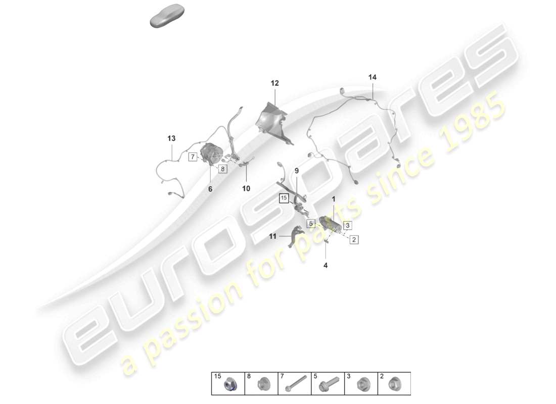 porsche 2024 (panamera 971-2) schéma des pièces de l'alternateur de démarrage
