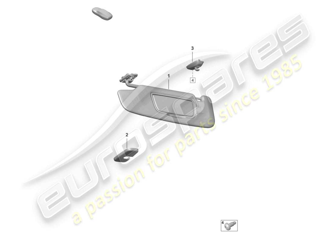 porsche 2023 (992-1 gt3/rs/st) pare-soleil schéma des pièces