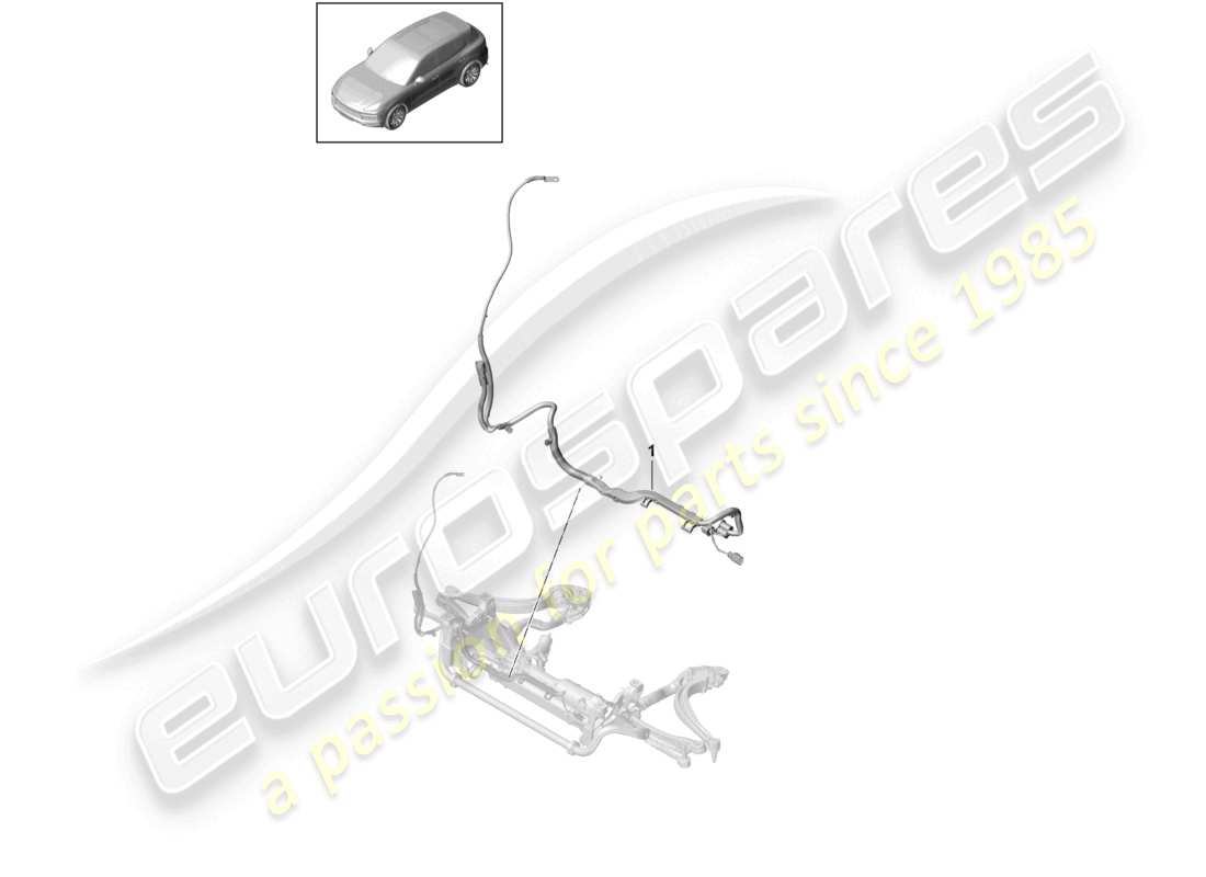 porsche 2021 (cayenne e3 9ya/9yb) schéma des pièces du boîtier de direction