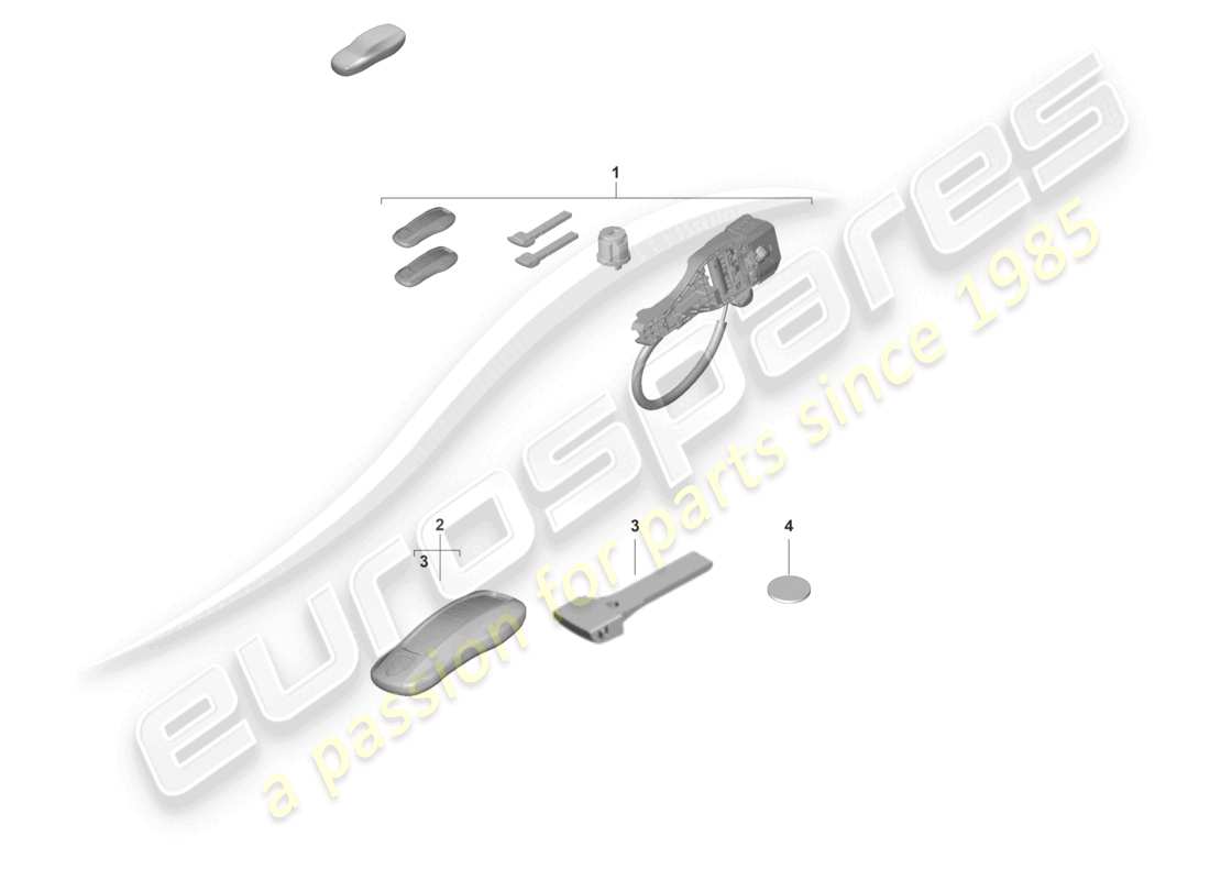 porsche 2022 (panamera 971-2) cylindres de serrure schéma des pièces