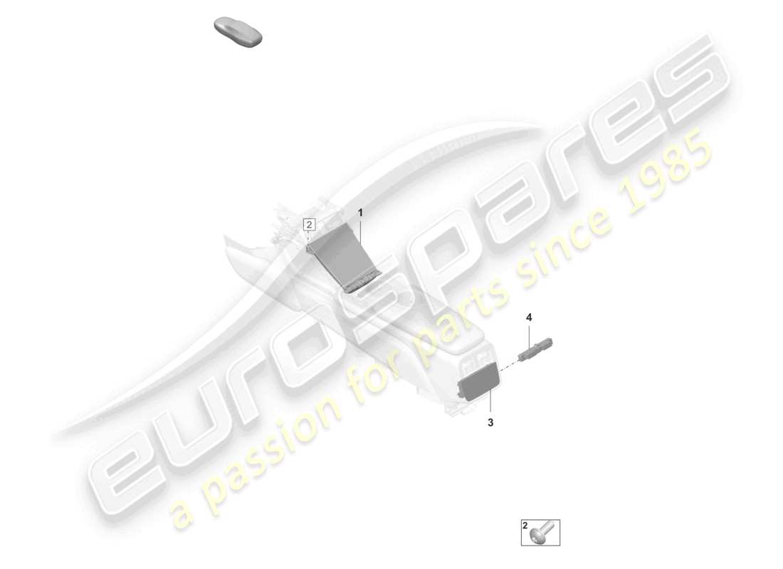 porsche 2023 (taycan 9j1-1) unité d'affichage et de commande console centrale schéma des pièces