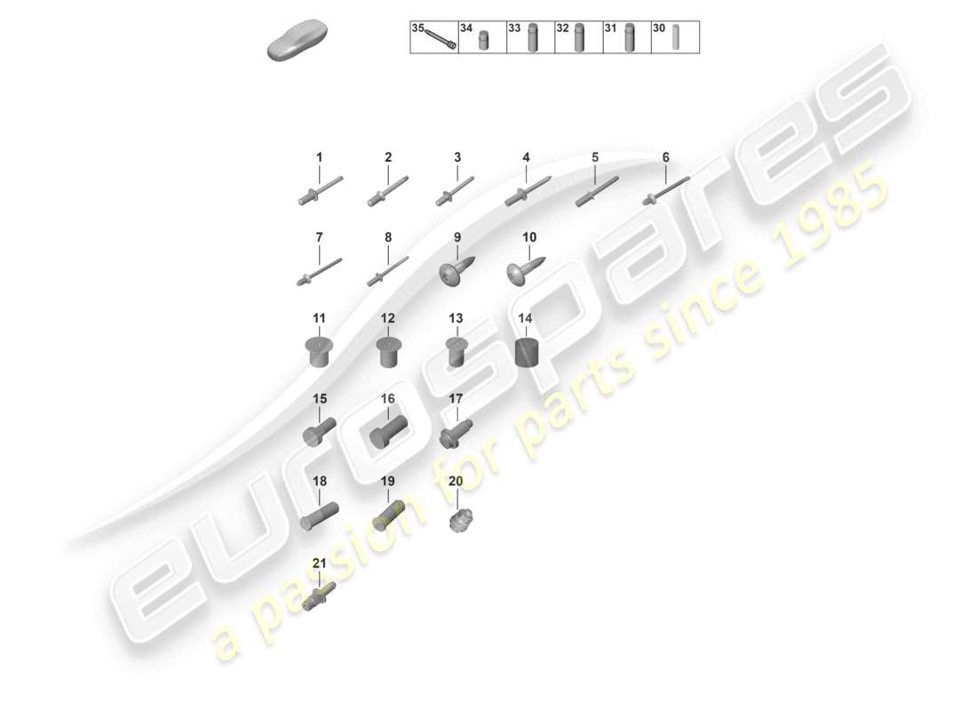porsche 2022 (992-1 gt3/rs/st) diagramme des pièces de carrosserie de voiture