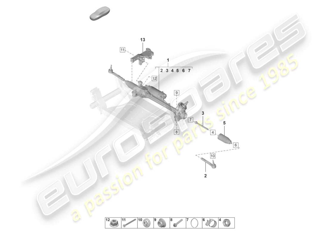 porsche 2022 (taycan 9j1-1) appareil à gouverner d - mj 2023>> schéma des pièces