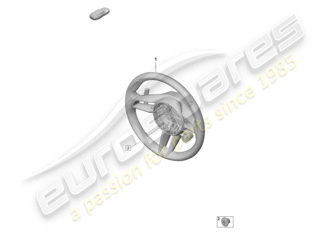 porsche 2022 (taycan 9j1-1) diagramme des pièces du volant multidirectionnel (cuir)