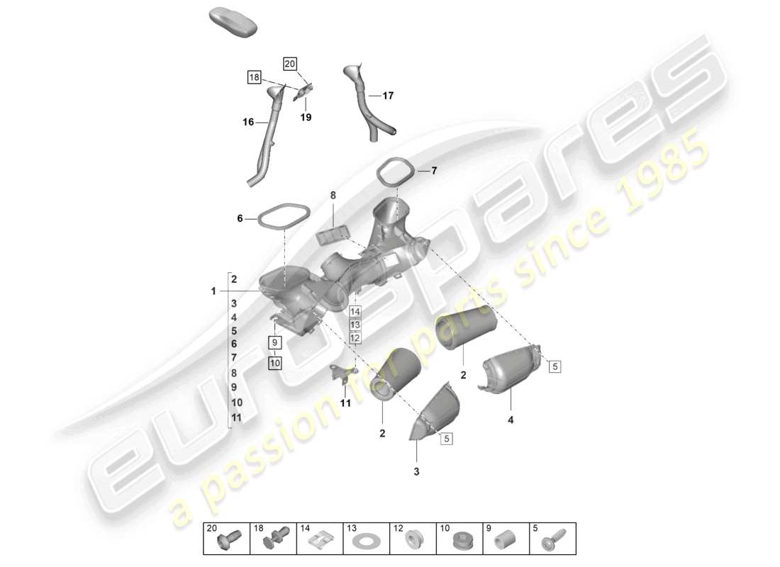 porsche 2023 (992-1 gt3/rs/st) filtre à air schéma des pièces