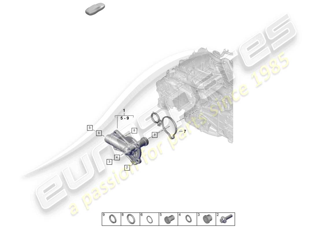 porsche 2024 (992-2) diagramme des pièces du vilebrequin du moteur (presse à huile/lubrifiant)