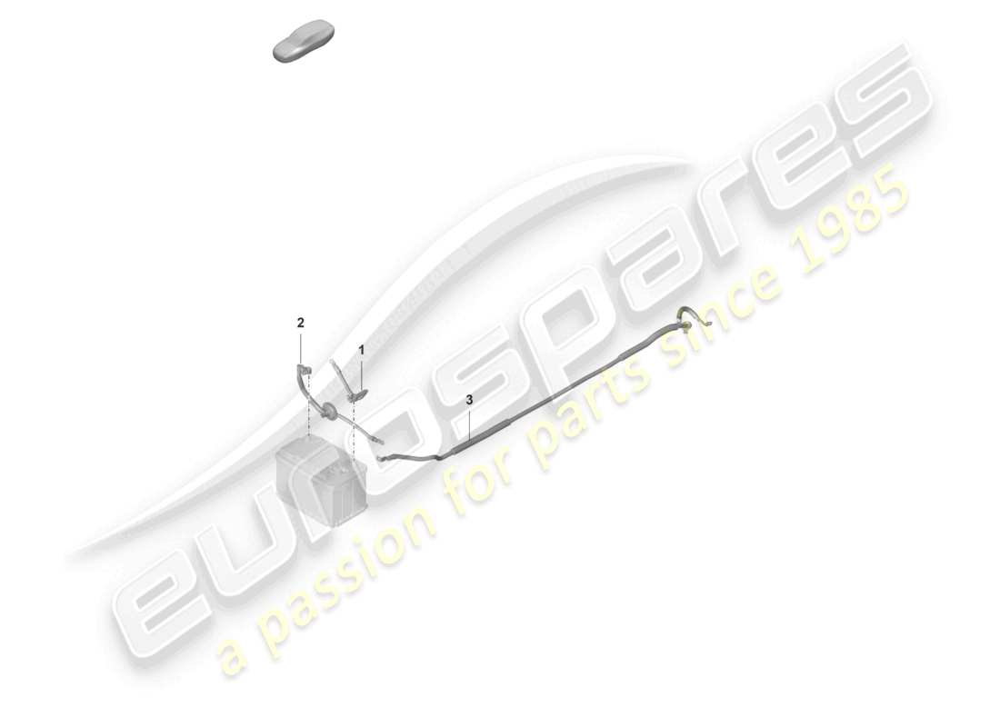 porsche 2022 (992-1 gt3/rs/st) ensemble de câblage pour batterie + câble de terre pour batterie schéma des pièces