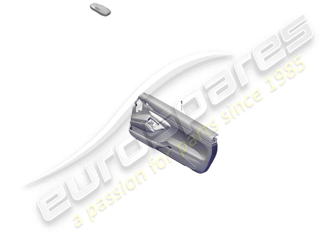 porsche 2021 (718 cayman gt4) garniture de porte (cuir/alcantara) garniture aluminium brossé (foncé) schéma des pièces
