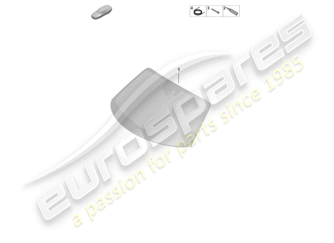 porsche 2022 (992-1 turbo / s) pare-brise schéma des pièces