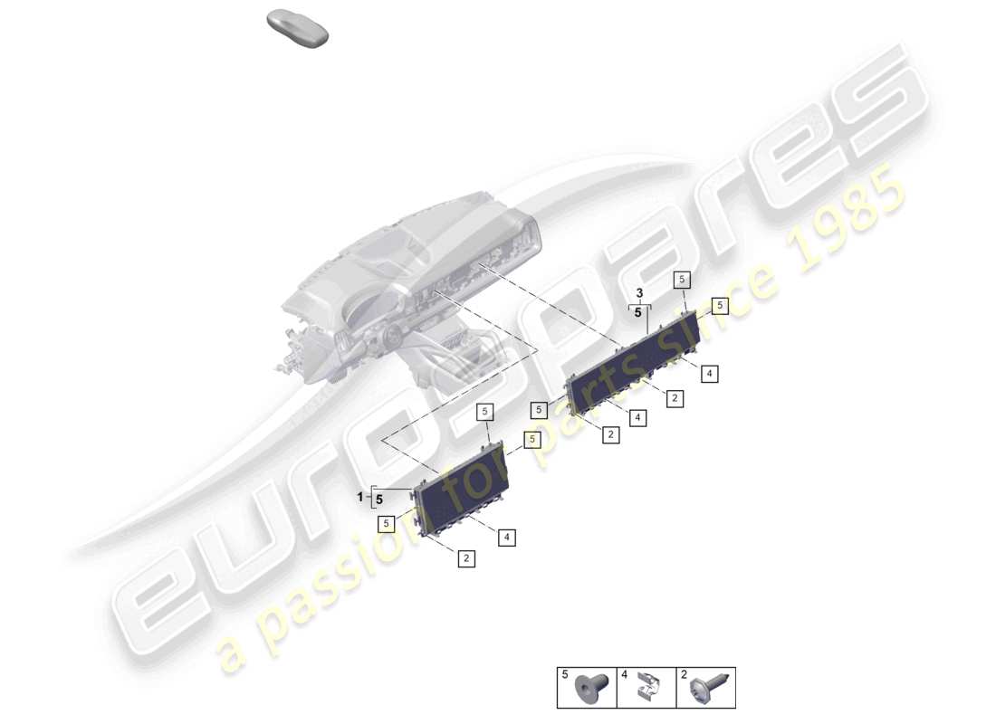 porsche 2026 (cayenne e3 pa) affichage diagramme de pièce