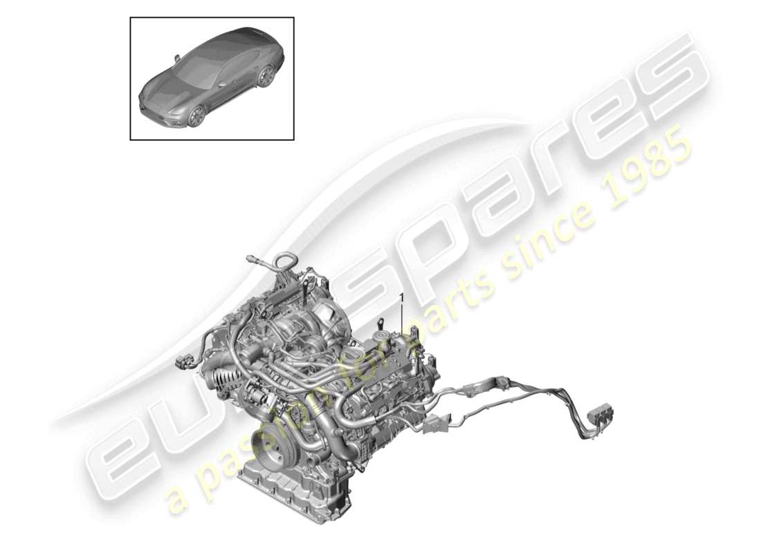 porsche 2021 (panamera 971-1) schéma des pièces du moteur de remplacement (complet)