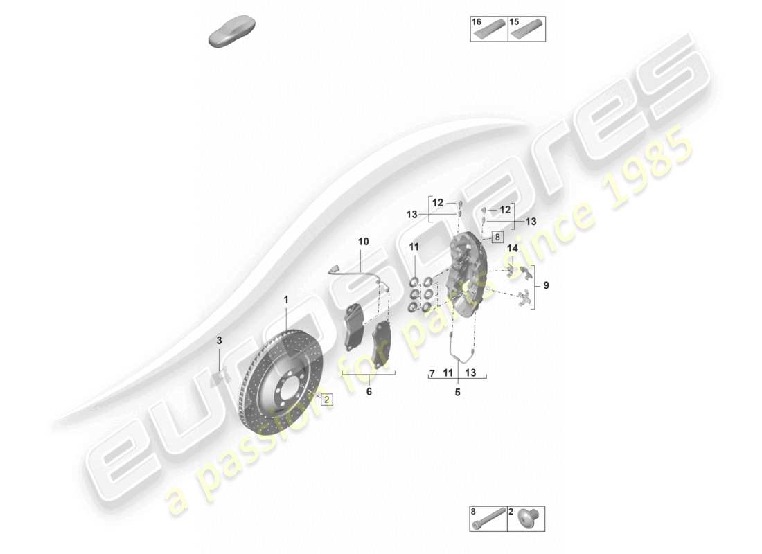 porsche 2023 (992-1 gt3/rs/st) frein à disque gg essieu avant gt3 d >>- 04.09.2022 schéma des pièces