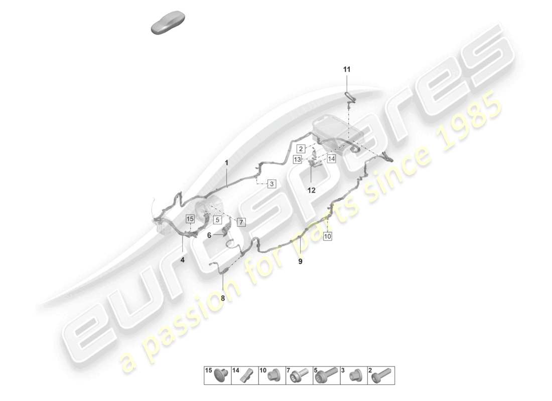 porsche 2022 (panamera 971-2) faisceaux de câblage pour véhicules à propulsion hybride schéma des pièces