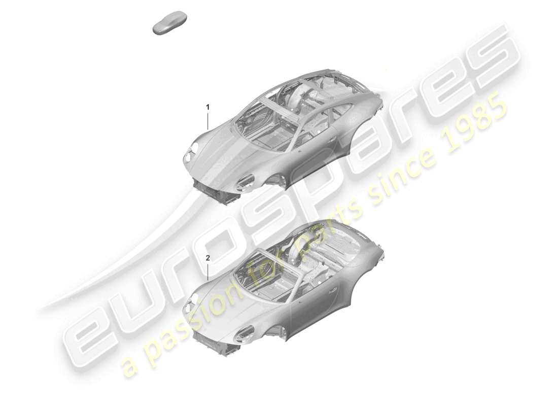 porsche 2023 (992-1) carrosserie diagramme de pièce