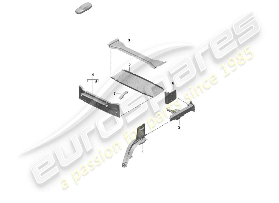 porsche 2026 (taycan 9j1-2) diagramme des pièces du longeron arrière