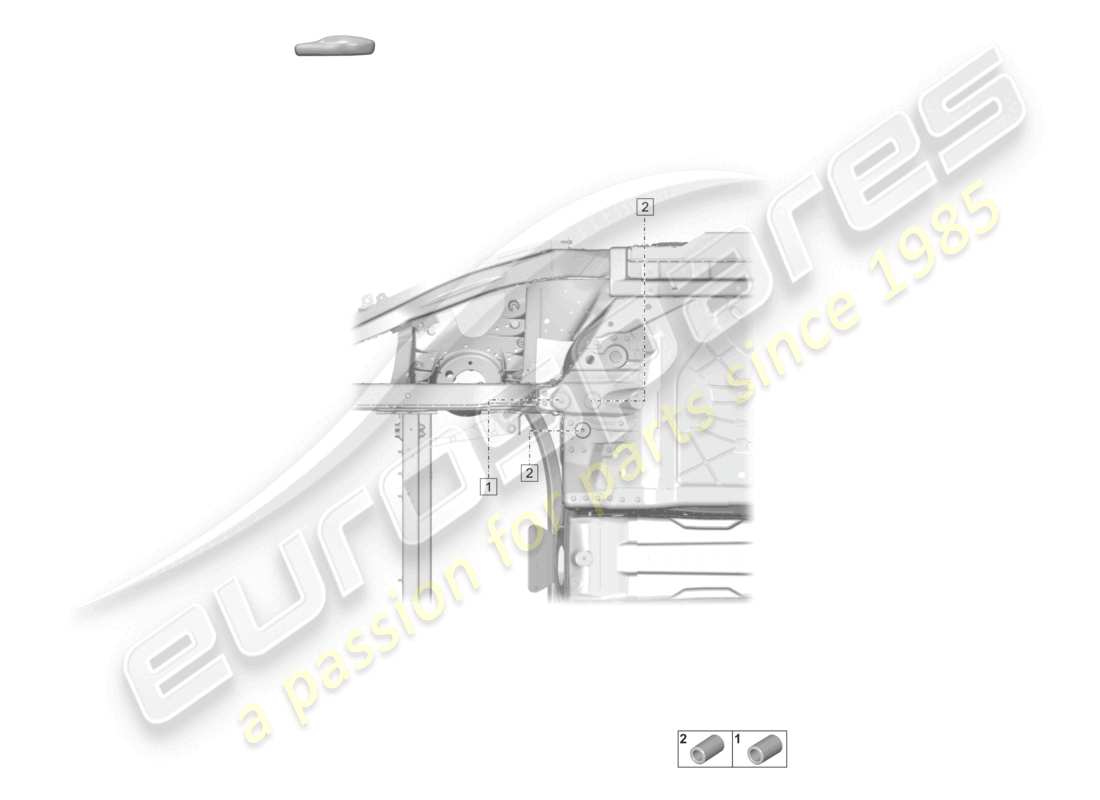 porsche 2022 (taycan 9j1-1) support d'essieu avant barre anti-roulis batterie haute tension schéma des pièces